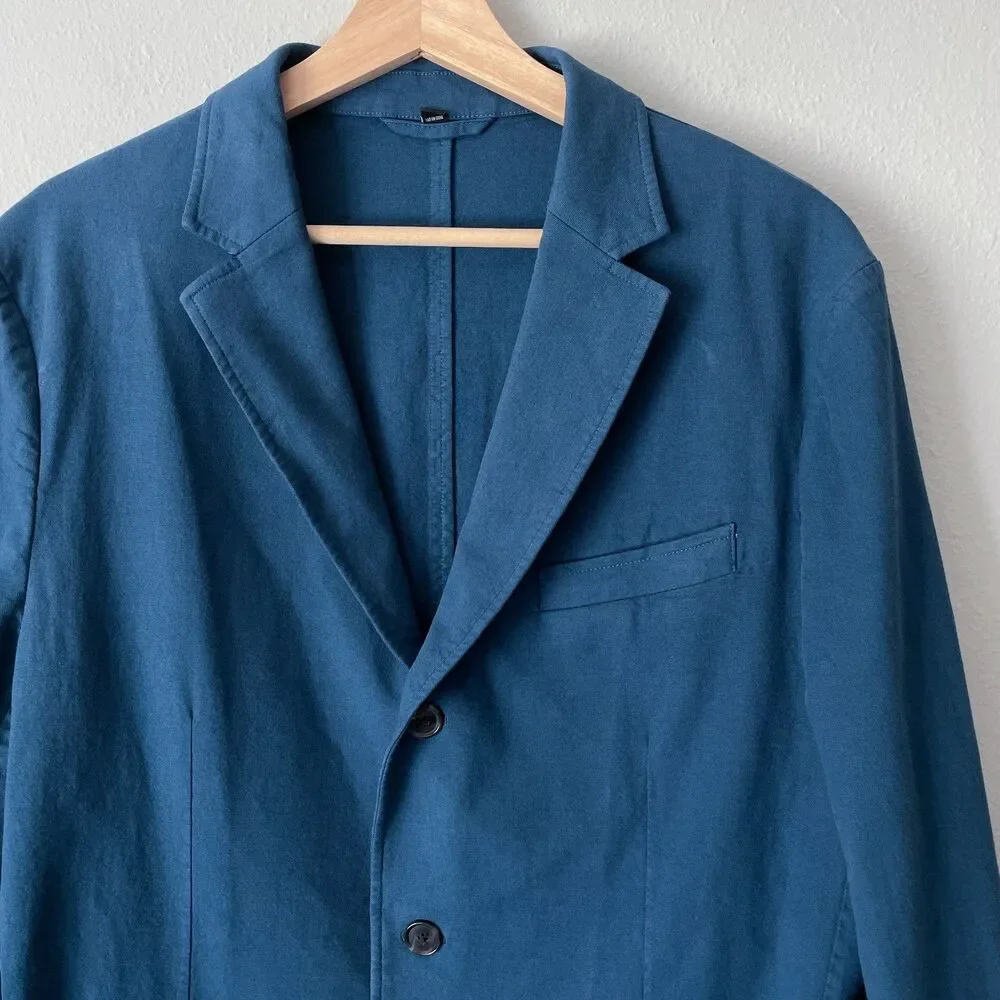 Bonobos Stretch Cotton Chore Blazer Athletic Fit 40R Blue Garment Dye Unlined